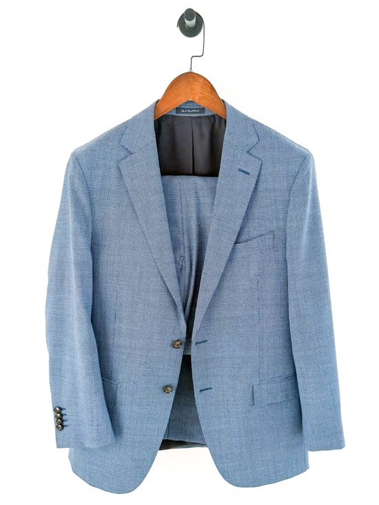 Suitsupply Other - Suitsupply Sienna Italian Wool Suit "Rustic Tropical" Blue Men's 40R Houndstooth